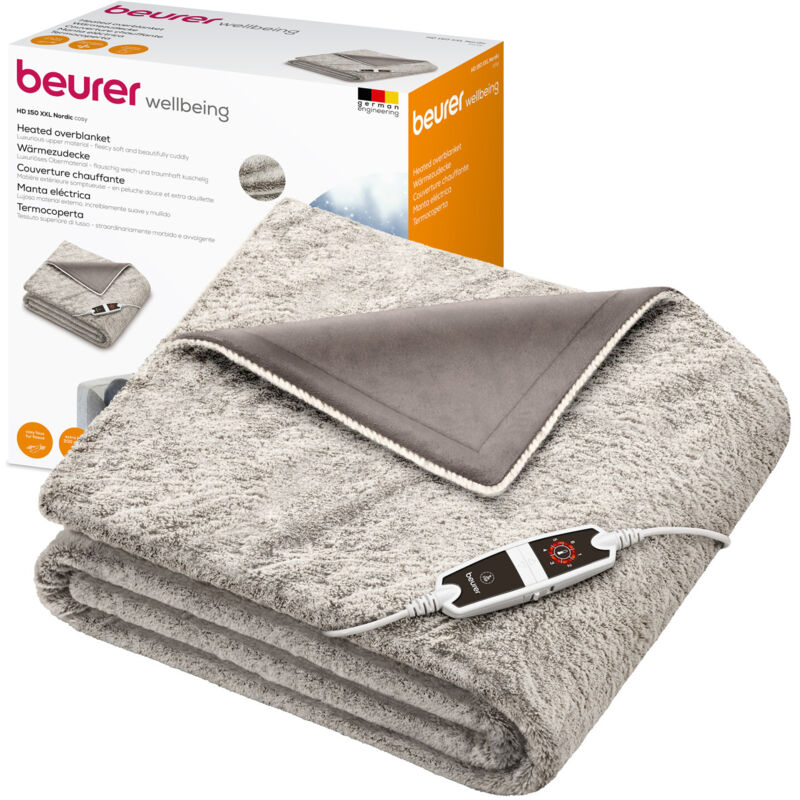Beurer HD 150 XXL Heizdecke 150 W Grau Fleece