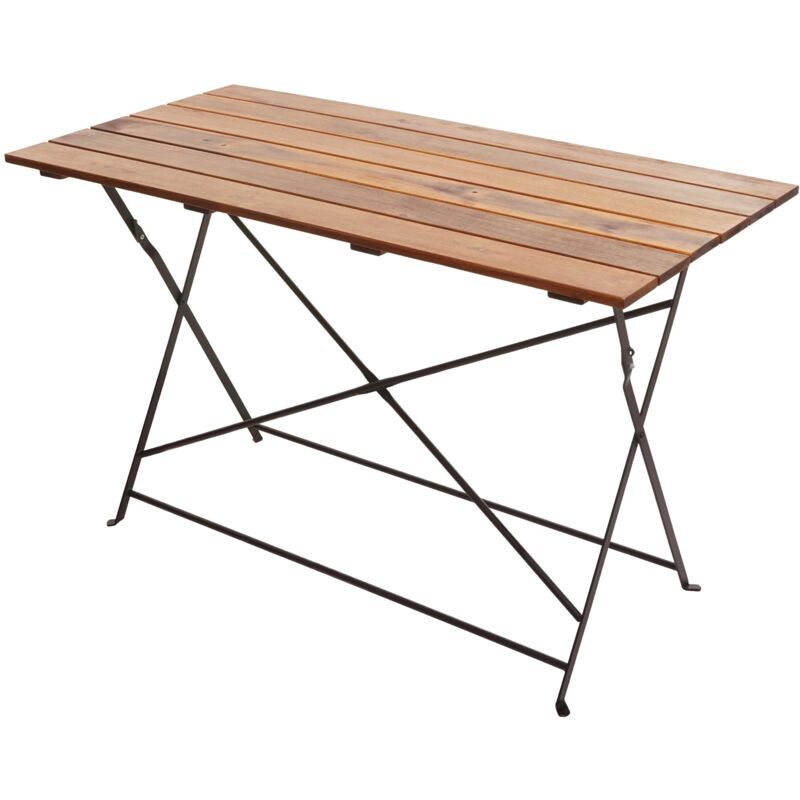 HHG - Biergartentisch 438, Klapptisch Gartentisch, Gastronomie-Qualität Akazie MVG-zertifiziert 120x60cm braun