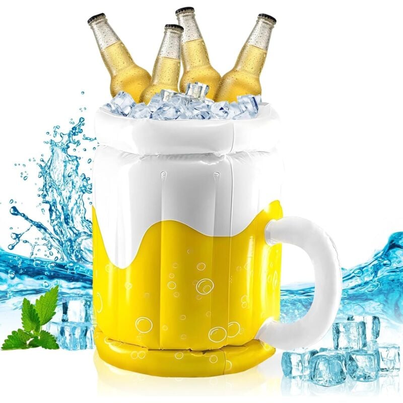 Bierkühler, Getränkehalter Pool, Bierflaschenkühler für Festival Zubehör, Bierkühler Garten, Cube Getränkehalter, Party Zubehör, Bar Zubehör, für