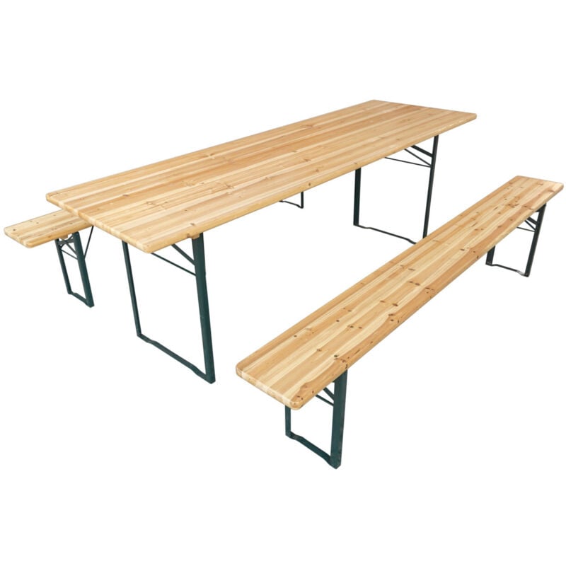 Bierzeltgarnitur 220 x 70 cm natur, 3 teilig Bierzeltgarnitur