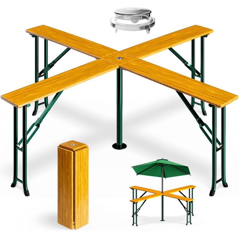 Casaria® Stehtisch Quattro xxl Hoch Klappbar Bierzeltgarnitur Outdoor Indoor Hochtisch Klapptisch Bistrotisch Bartisch Biertisch Gartentisch Garten