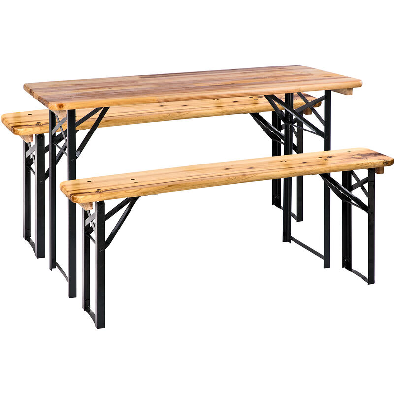 Dema - Bierzeltgarnitur Schwabing 120x60 cm Bierbank Biertisch Festzeltgarnitur Set