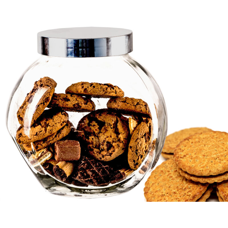 BigDean 2 Liter Bonbonglas mit Schraubdeckel - Candy-Glas groß - Für Süßigkeiten, Kekse, Mehl-Aufbewahrung & Gewürze - Made in Germany