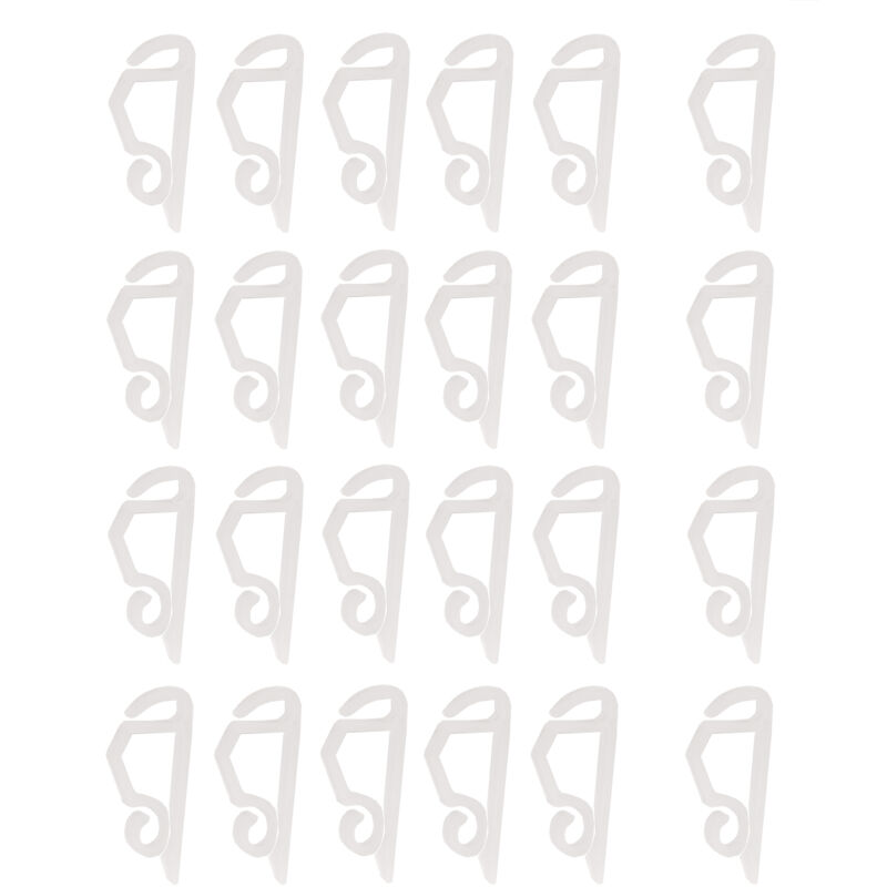 BigDean 24er Set Dachrinnenhaken - Befestigung für Lichterketten & Weihnachtsbeleuchtung an Dachrinnen Haken Halterung Regenrinne Halter