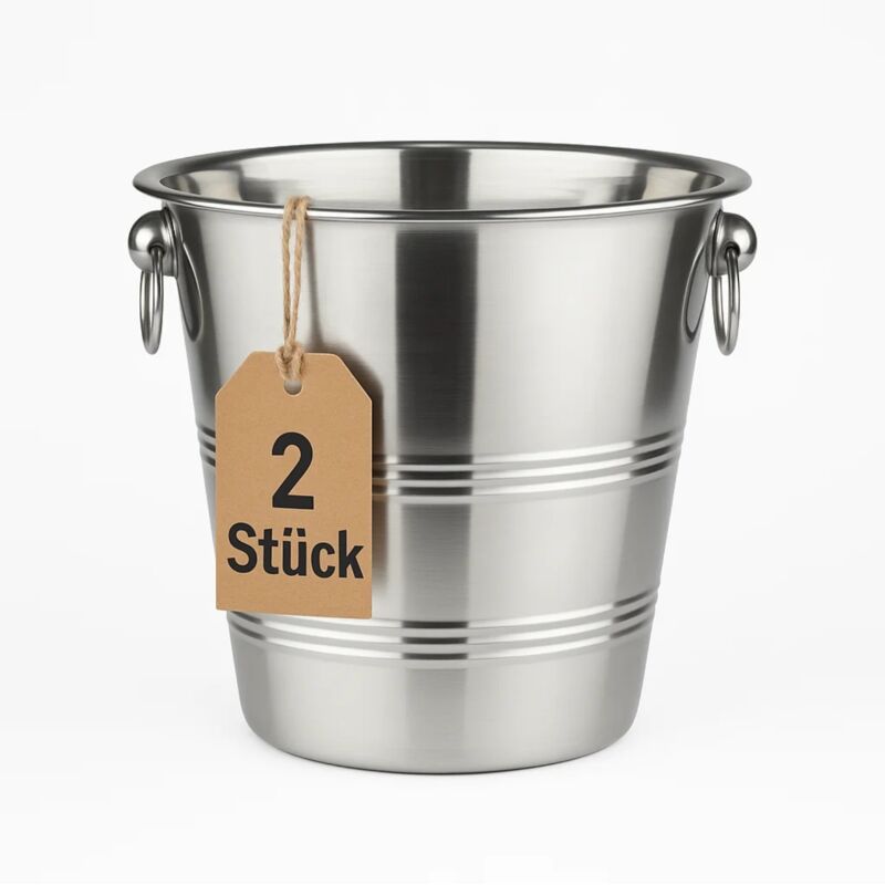 BigDean Sektkühler klassicher Sektkübel aus Edelstahl