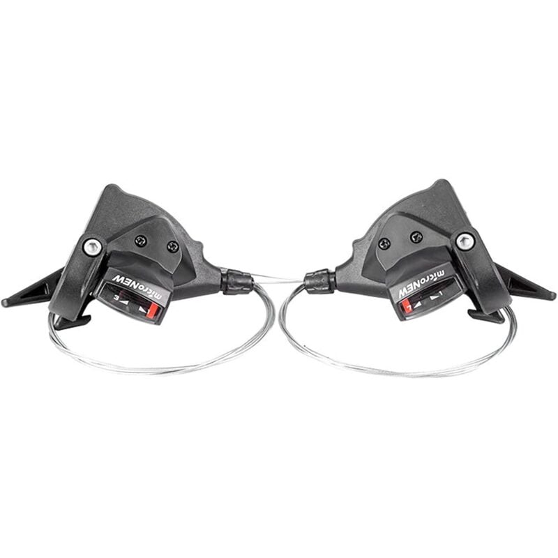 Bike Finger Gear Shifter, 3 X 7 Speed Shift, Fahrrad Schalthebel mit Bremskabel, 3-Gang Bike Finger Gear Shifter Set für Fahrräder Rennrad MTB (3 x 7