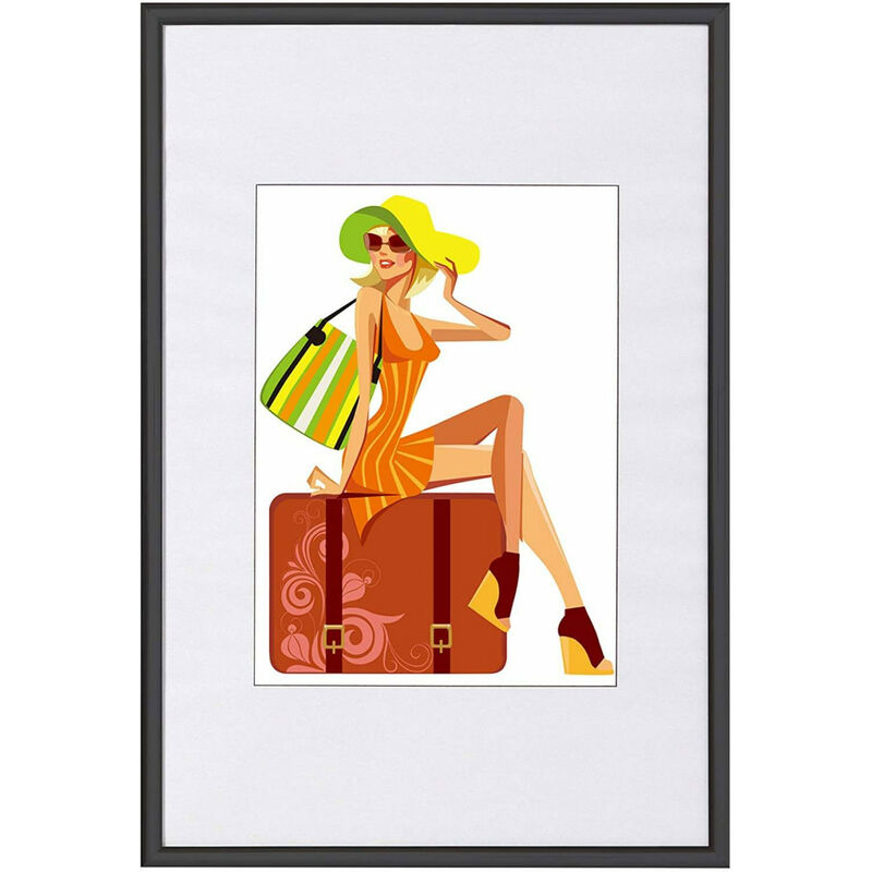 Woltu - 315 Bilderrahmen Bildergalerie Fotogalerie, Foto Collage Galerie, Kunststoff und Echtglas, New Life Style, Schwarz, 10x15 cm