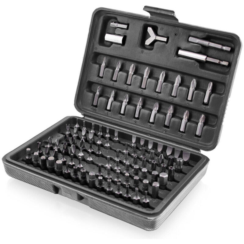 Bituxx - Bitsatz 100tg Bitset Werkzeugkoffer Sechskant Vielzahn bit box Torx Innen