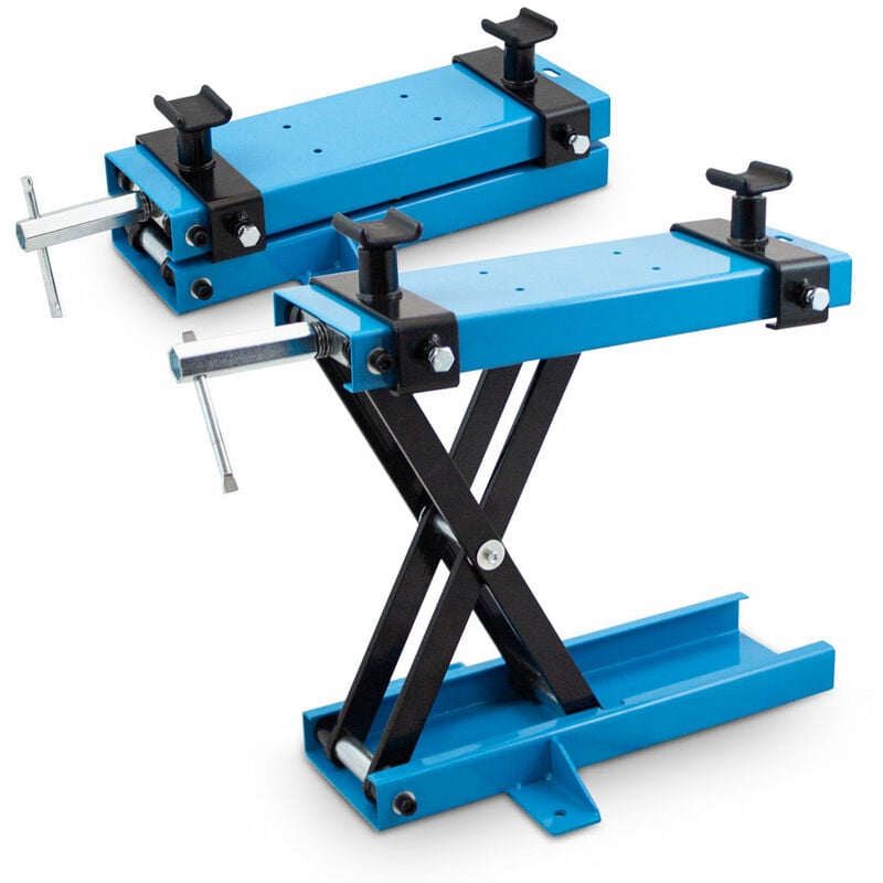 Motorrad Heber Hebebühne Montagebock Scherenheber Montageständer Lift mit Bodenfixierung bis 500kg - Bituxx