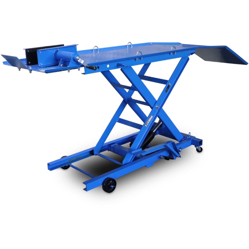 Motorrad Scheren Hebebühne Motorradheber Motorradbühne Lift Hydraulisch mit Fußpumpe, 360 kg Belastbar, Werkstattbühne mit Radsicherung und