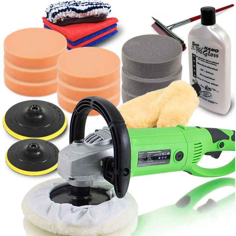 Sparset Poliermaschine 1500 Watt Schleifmaschine Autopolierer Poliergerät Autopflege kfz Pflege Autolackaufbereitung … - Bituxx
