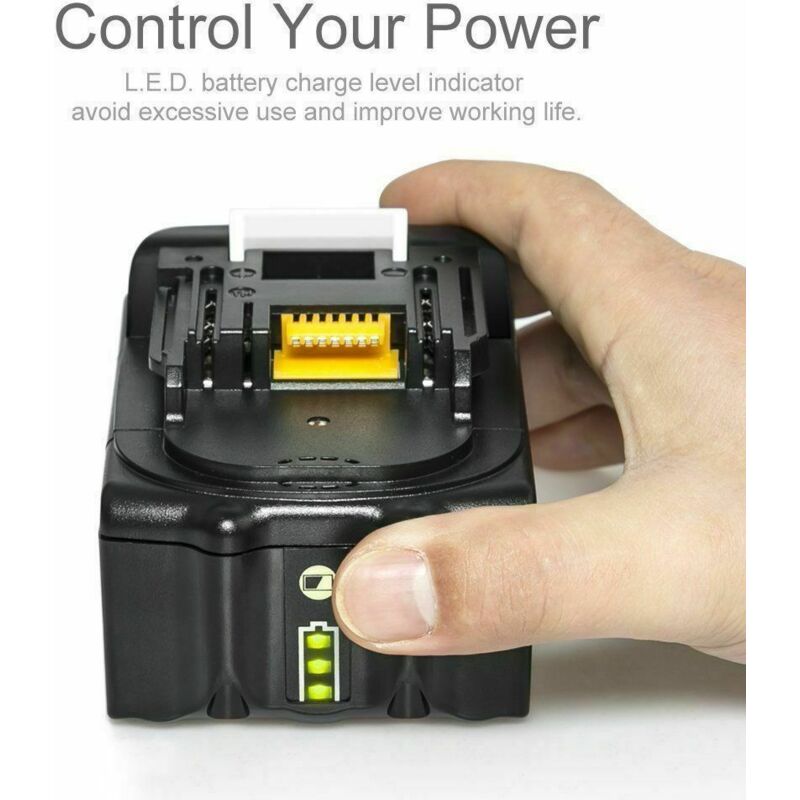BL1860B Ersatzakku für Makita Akku 18V 6,0Ah BL1860 Li-ion BL1850B BL1850 BL1840B BL1845 BL1835 BL1820 194205-3 LXT400 Akku mit led für Makita DMR115