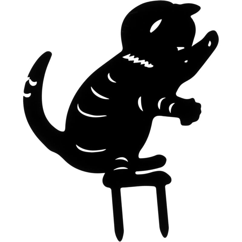 Black Cat ironcraft Garten-Bodenstecker-Dekoration für Haus, Garten, Außenterrassen-Dekoration
