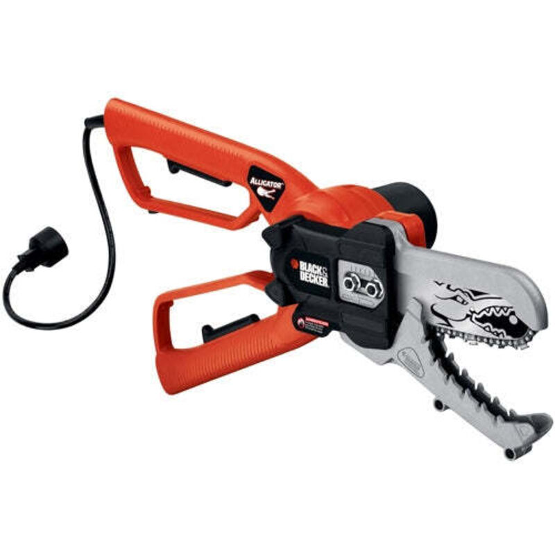 Elektrischer Alligator Astschneider mit Kabel, 550W, 4,5 m/sec, 10 cm Schwert black+decker