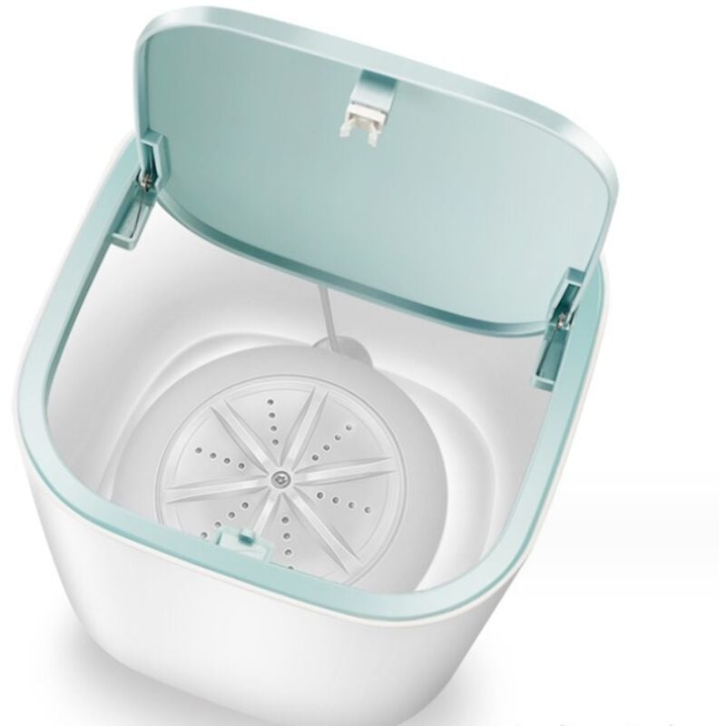 weiß Mini-Waschmaschine Wäschetrommel Waschmaschine Unterwäsche Socken Waschmaschine Tragbare persönliche rotierende Ultraschallturbine rund