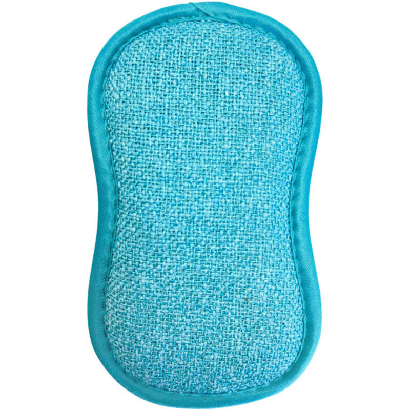 Blaues Küchentuch, 16 x 10 x 2 cm, 1 Stück, wiederverwendbarer, doppelseitiger Schwamm, weich für Töpfe und Pfannen.