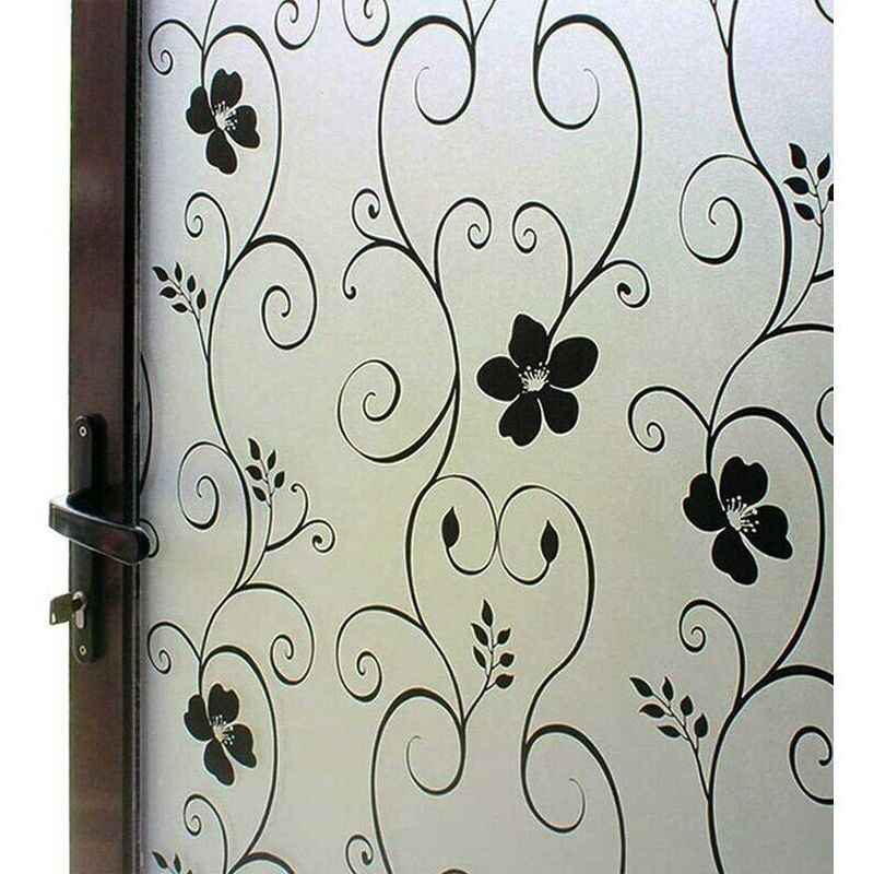 Blickdichte Fensterfolie, dekorative Fensterfolie, elektrostatische Fensterfolie, Fensteraufkleber (90 cm x 200 cm)