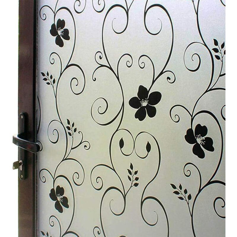 Blickdichte Fensterfolie, Sichtschutz, dekorative Fensterfolie, elektrostatische Fensterfolie, Fensteraufkleber (90 cm x 200 cm)