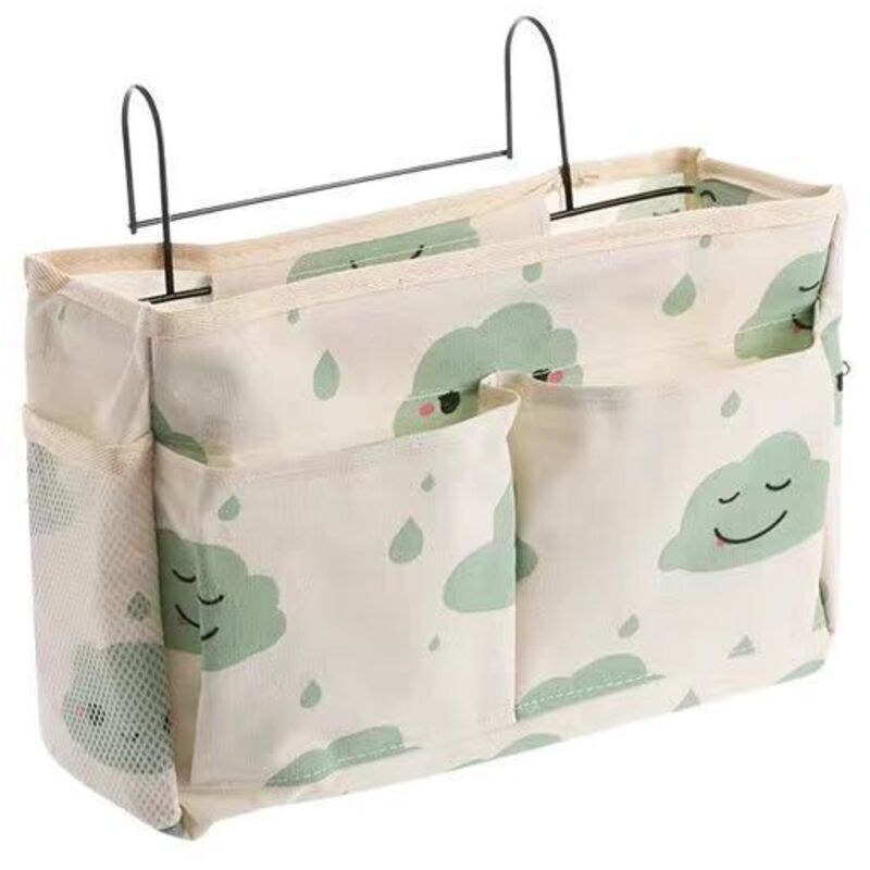 (Wolken) Hängekorb fürs Bett, Hochbettregal, wasserdichter Nachttischregal-Organizer aus Segeltuch, Hängeaufbewahrungstasche fürs Bett für