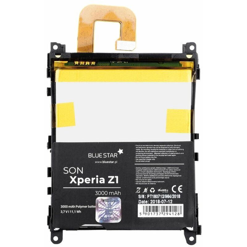 Akku Ersatz kompatibel mit Sony Xperia Z1 3000 mAh Austausch Batterie Accu LIS1525ERPC - Bluestar