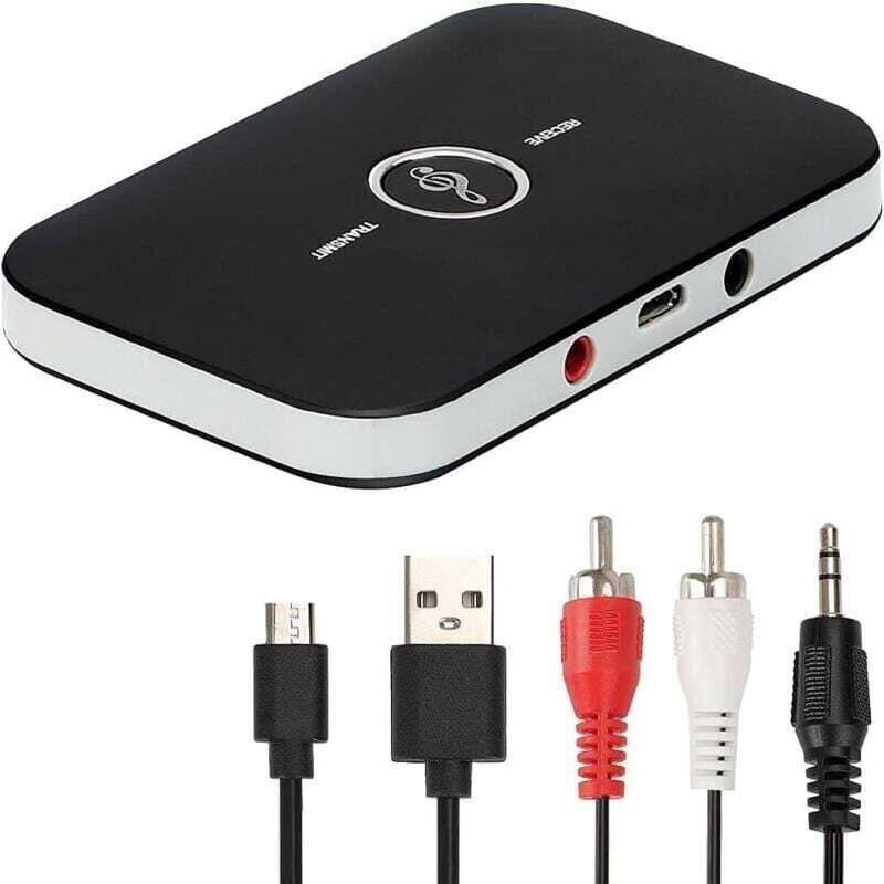 Bluetooth 5.0 Adapter-Empfänger, 2-in-1 Bluetooth-Audio-Transmitter-Empfänger mit 3,5-mm-Audioausgang, Bluetooth-Audio-zu-Cinch-Adapter/Konverter für