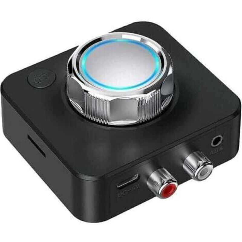 Bluetooth 5.0 Audio-Empfänger, kabelloser Bluetooth-Stereo-Audio-Adapter für Stereo-Receiver mit 3,5-mm-Klinkenanschluss, 3D-Bassmodus,