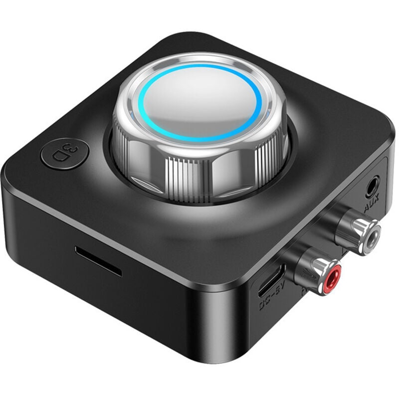 Bluetooth 5.0-Empfänger, Dual-RCA-Bluetooth-Adapter mit 3,5-mm-Klinke für Hi-Fi-System, RCA-Bluetooth-Audioempfänger für Lautsprecher, Verstärker und