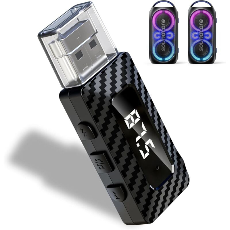 Bluetooth 5.3 Adapter – Bluetooth-Empfänger fürs Auto – Bluetooth-Sender – Bluetooth-Adapter fürs Auto (TV-Anschluss) – Bluetooth-Dongle –