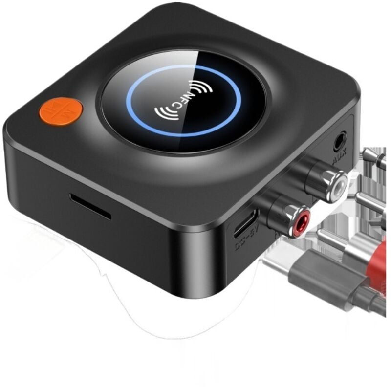 Bluetooth 5.3 Adapter Stereoanlage, HiFi-Verstärker, Bluetooth HiFi-Empfänger, Bluetooth-Audio-Adapter, HD-Audio und niedrige Latenz, mit RCA/AUX