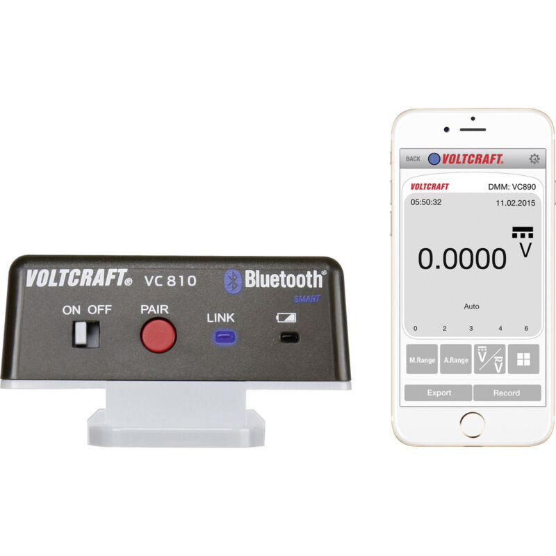 Voltcraft - neuwertig] VC810 Bluetooth-Adapter Bluetooth VC830 VC850 VC870 VC880 VC890 1 St.