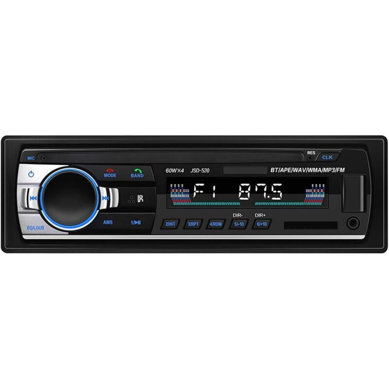 Bluetooth-Autoradio, FM-Autoradio 4 x 60 W, MP3-Player / USB/SD/AUX MP3-Player mit Fernbedienung