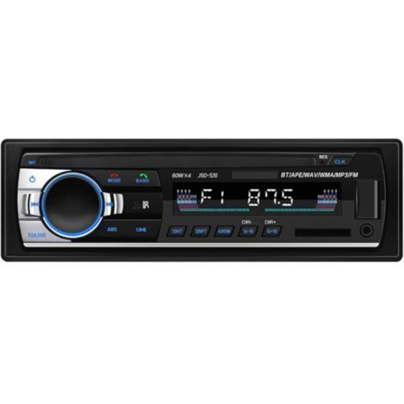 Bluetooth-Autoradio, FM-Autoradio 4 x 60 W, MP3-Player / USB/SD/AUX MP3-Player mit Fernbedienung