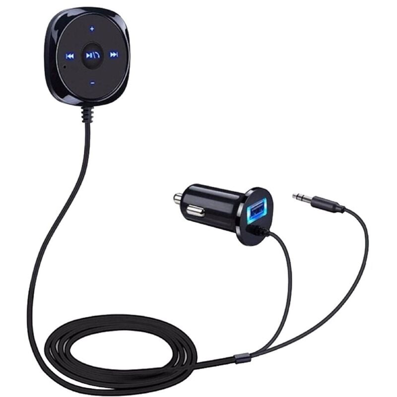 Bluetooth Car Kit, BC20 Bluetooth Freisprecheinrichtung Car Audio Adapter Bluetooth Autoempfänger mit USB-Ladegerät für Car Audio
