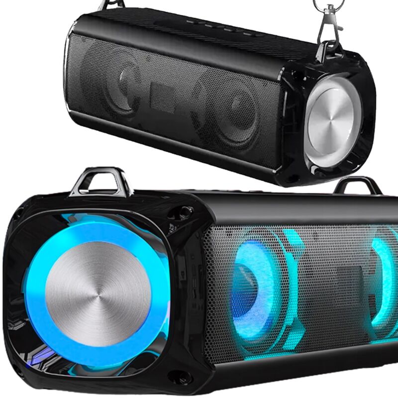 Bluetooth-Lautsprecher, LED, tragbar, mobil, kabellos, Radio, Boombox, USB