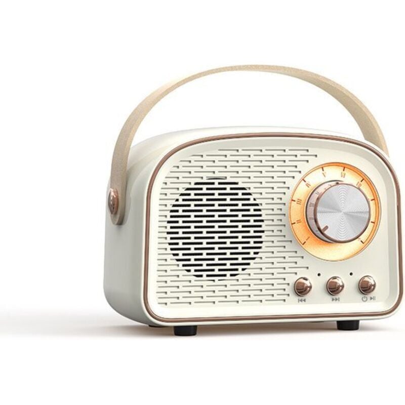 Bluetooth-Lautsprecher – Niedlicher Mini-Lautsprecher – Tragbarer kabelloser Bluetooth-Lautsprecher – Weiß