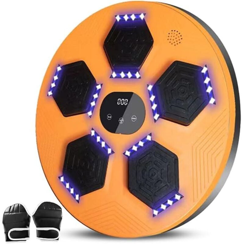 Bluetooth Musik Boxen Maschine, Elektronische Boxmaschine, Indoor Boxgerät mit Musik, Wand Elektronische Music Boxing Training Machine mit Beleuchtung