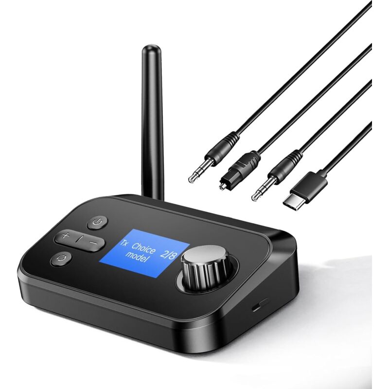 Bluetooth-Sender/Empfänger für Fernseher, Bluetooth-Audioadapter mit 3,5-mm-Aux-/optischem Lautsprecher für AirPods-Kopfhörer