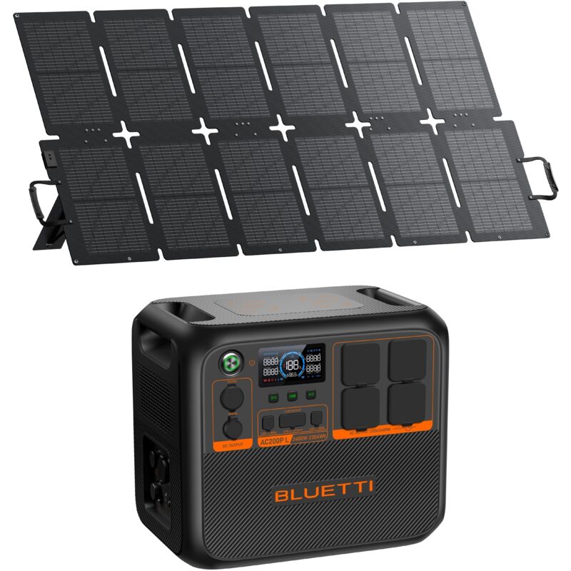 Kit Powerstation BLUETTI AC200PL mit Solarpanel 500 W (0% MwSt)