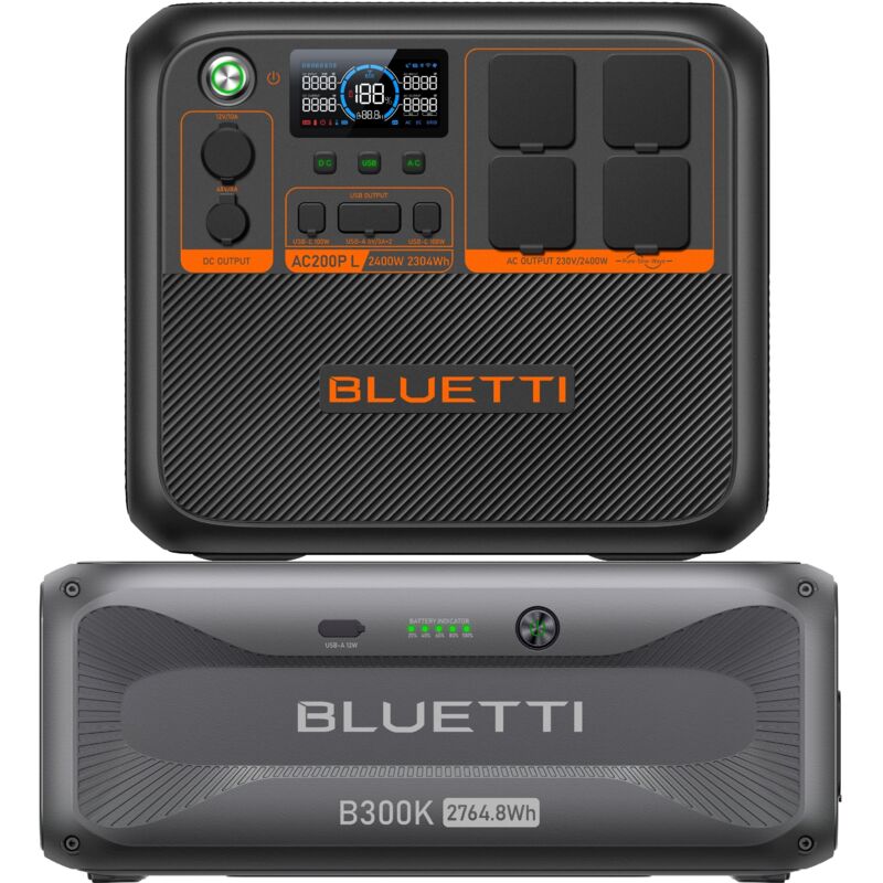 Kit Powerstation BLUETTI AC200PL+B300K, Batterie 5068 Wh (0% MwSt)