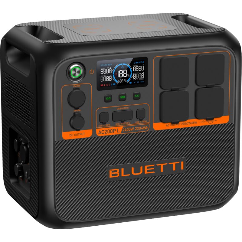 Powerstation BLUETTI AC200PL, Batterie 2304 Wh, 4x2400 W (0% MwSt)