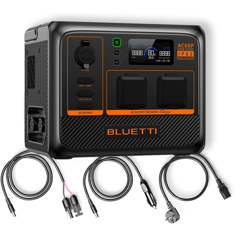 Bluetti AC60P Powerstation 504Wh 600W 1200W-Power-Lifting