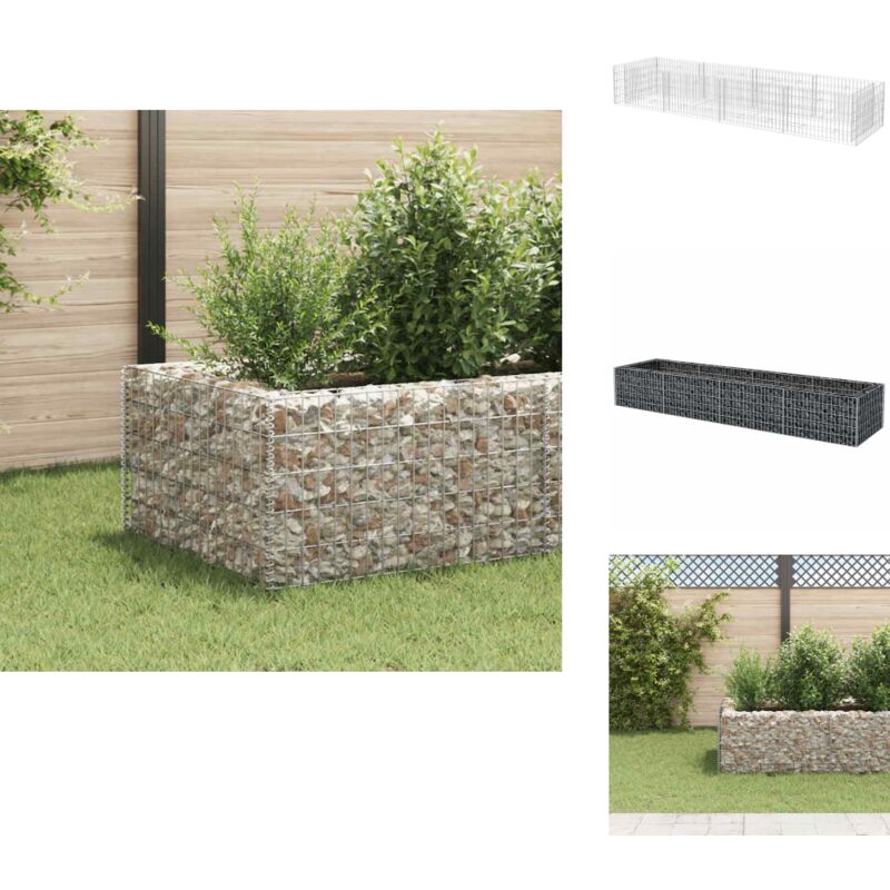 Vidaxl - Gabionen-Hochbeet Stahl 360×90×50 cm - Gabionen-Hochbeet - Steinkorb - Gartenmöbel - Blumenerde - Gartendekoration