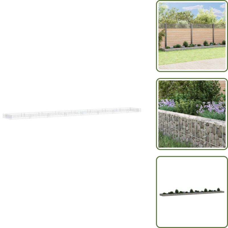 Vidaxl - Gabionen-Hochbeet Verzinkter Stahl 800x100x20 cm - Gabionen-Hochbeet - Stahltank - Gartendekoration - Blumenerde - Steinaufbewahrung