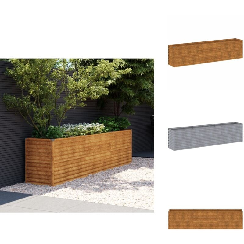 Hochbeet 291x50x69 cm Cortenstahl - Cortenstahl Hochbeet - Rostschutz - Gartendekoration - Balkonbepflanzung - Pflegeleicht