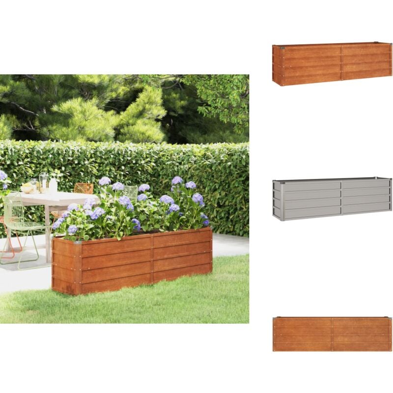 Hochbeet Rostig 160x40x45 cm Cortenstahl - Hochbeet - Cortenstahl - Gartengeräte - Balkonmöbel - Terrasse