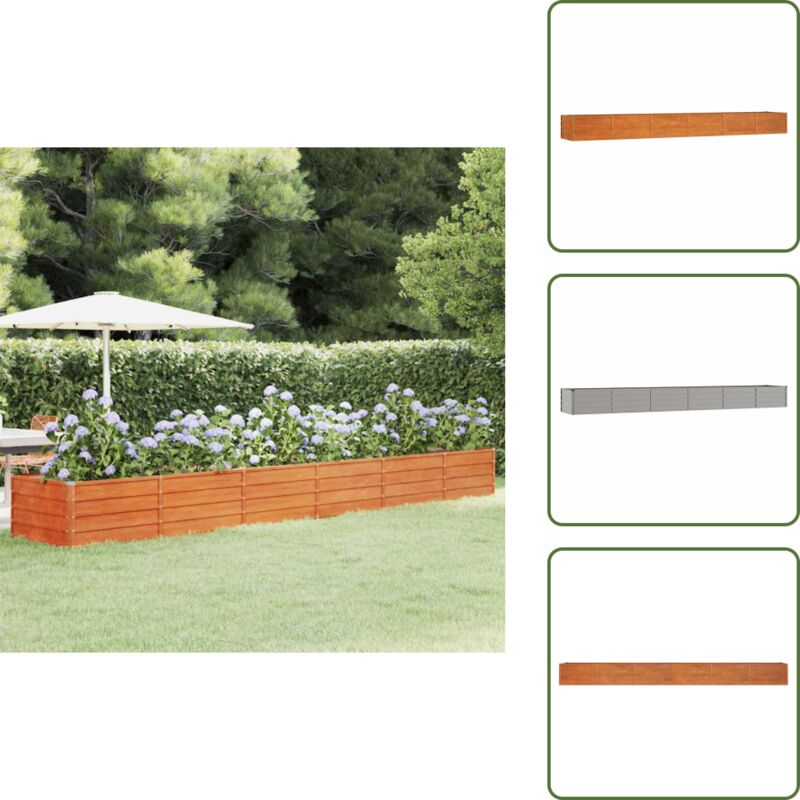 Hochbeet Rostig 480x80x45 cm Cortenstahl - Hochbeet - Cortenstahl - Gartengeräte - Balkonbepflanzung - Terrasse