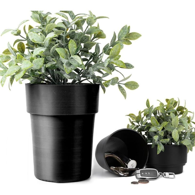Blumentopfförmiger Tresor mit Pflanzen, versteckter Tresor, Schlüssel zum Verstecken von Geld und Wertsachen, geheimer Tresor für den Außenbereich,