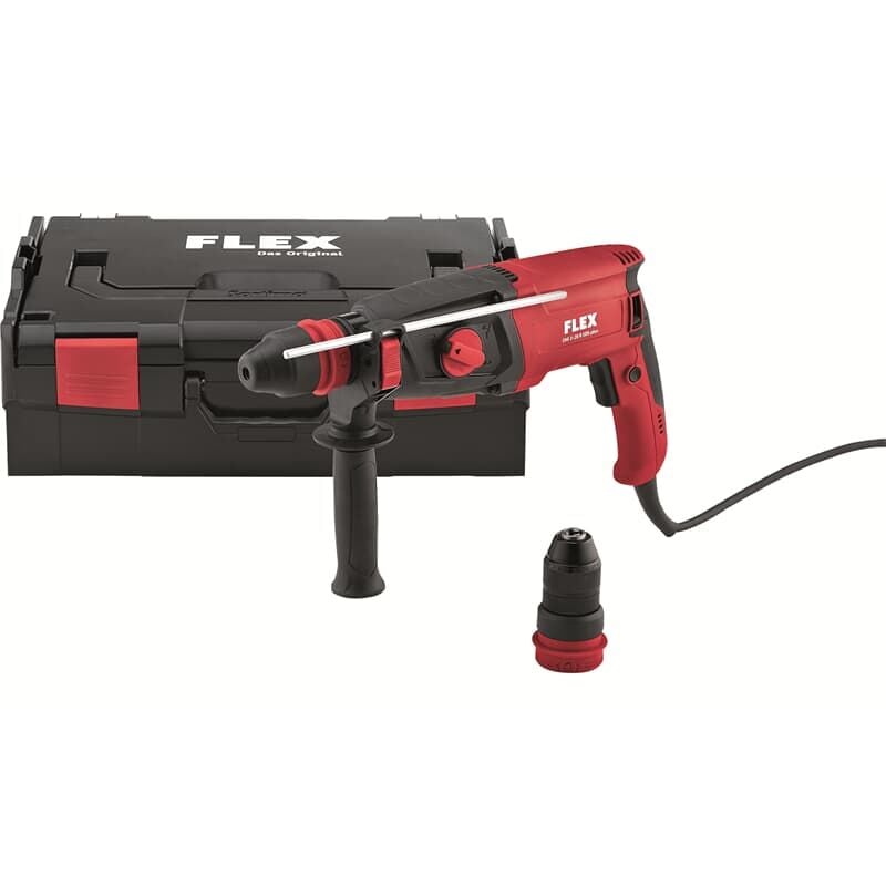Flex - Bohrhammer che 2-28 r SDS-plus mit Wechselfutter + L-Boxx