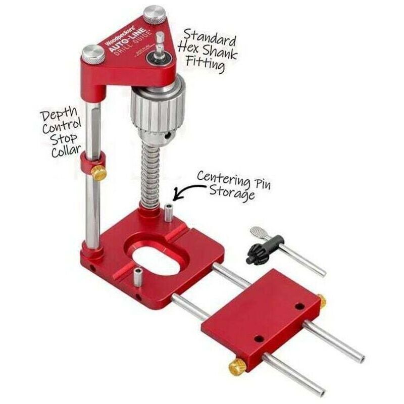 Tigrezy - Bohrständer, Sechskantantrieb/beweglicher Bohrständer für Akkuschrauber und Bohrmaschine, für runde Oberflächen und Werkstücke