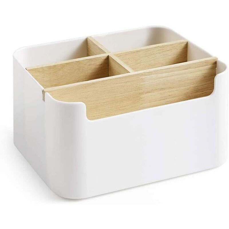 Schreibtisch-Aufbewahrungsbox, Schreibtisch-Organizer mit 5 Fächern, Fernbedienungs-Aufbewahrungsbox, für Make-up-Pinsel, Fernbedienungsscheren,